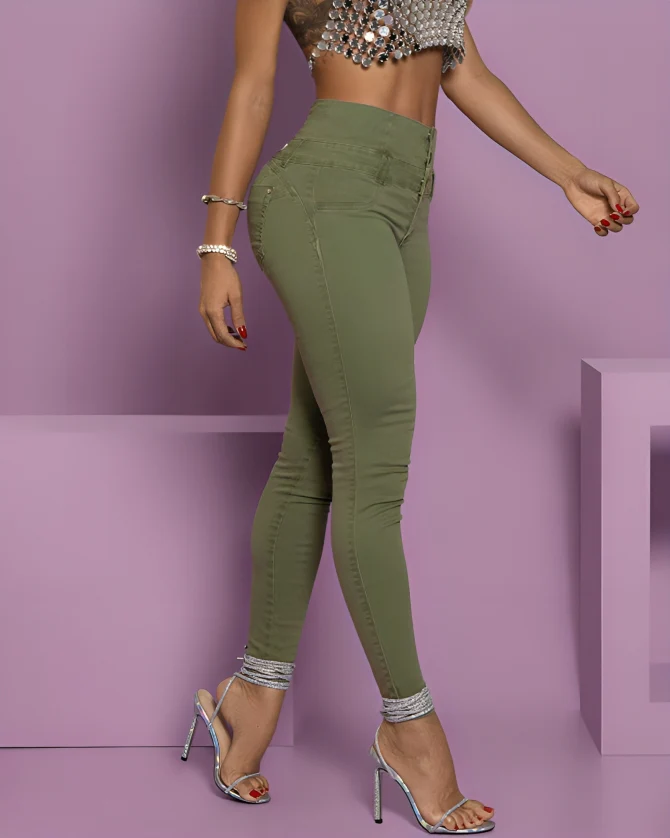 Amaris™ | Skinny jeans med hög midja och dragkedja bak - Image 11