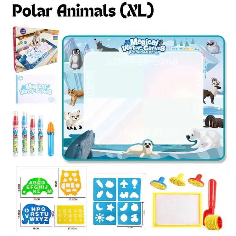 TILLFÄLLIGT 50% RABATT | AquaArt™ |  Magisk vattenfärgningsmatta för barn - Image 20
