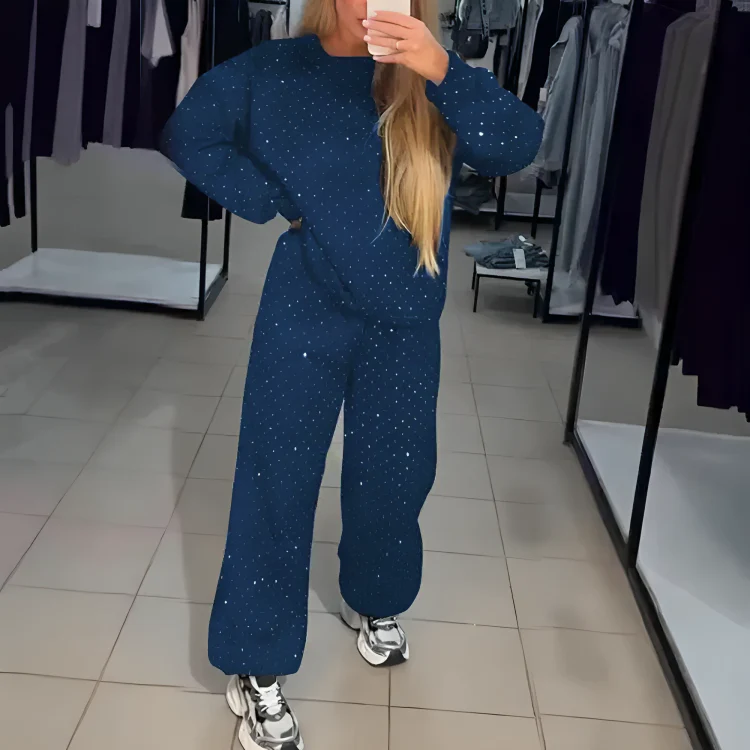 TILLFÄLLIGT 50% RABATT | Arabella™ | Glamorös träningsoverall för kvinnor med strassnitar - Image 2