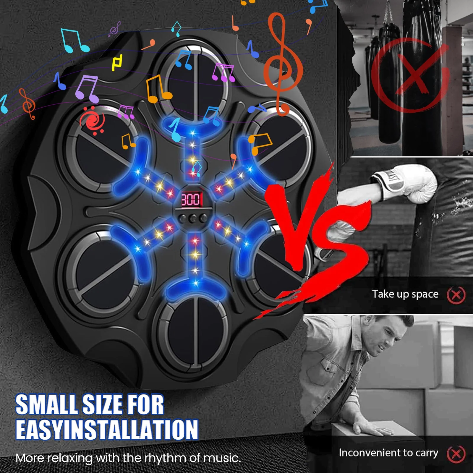 TILLFÄLLIGT 50% RABATT | BeatBoxer™ | Musikboxningsmaskin med boxningshandskar - Image 2