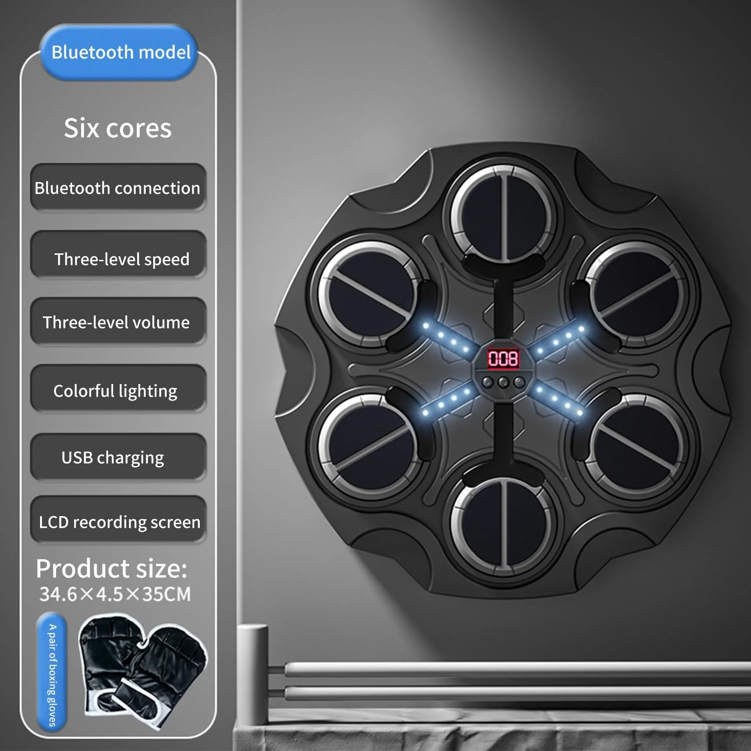 TILLFÄLLIGT 50% RABATT | BeatBoxer™ | Musikboxningsmaskin med boxningshandskar - Image 4