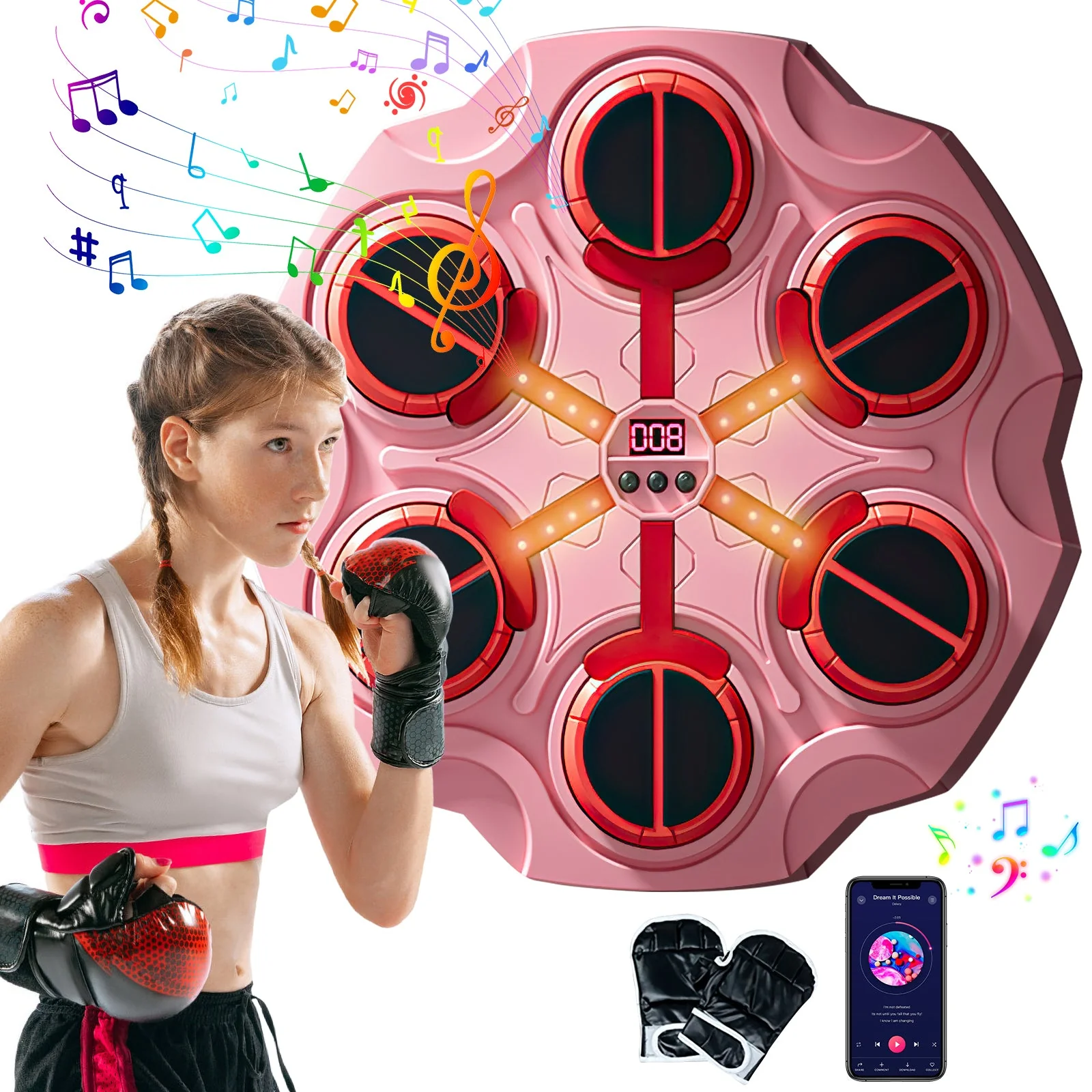 TILLFÄLLIGT 50% RABATT | BeatBoxer™ | Musikboxningsmaskin med boxningshandskar - Image 8