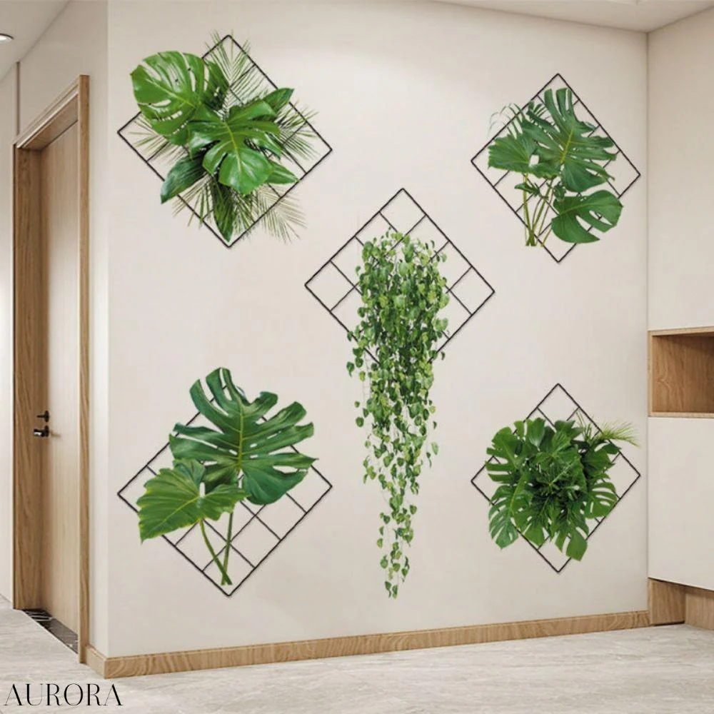 TILLFÄLLIGT 50% RABATT | BotanicaLuxe™ - 3D väggklistermärke med grön växt - Image 3