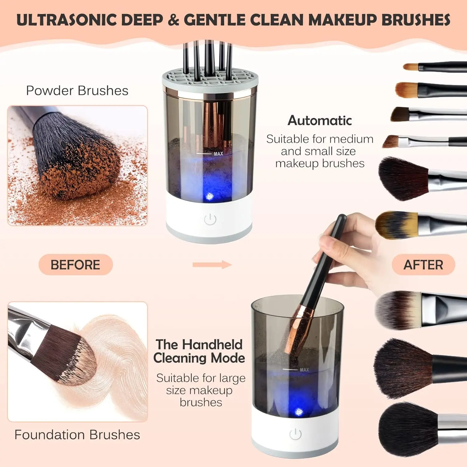 BrushGlam™ | Automatisk rengörare för sminkborstar - Image 2