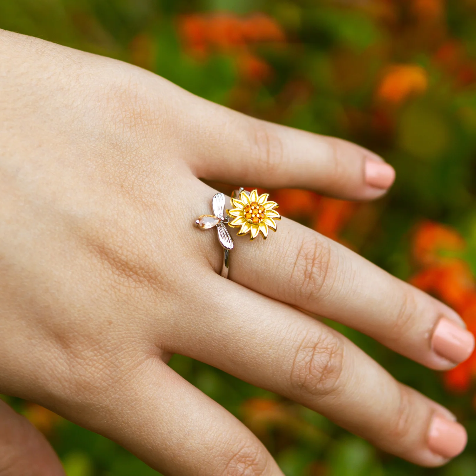 CalmingBloom™ | Solros roterande anti-ångest ring - Image 4