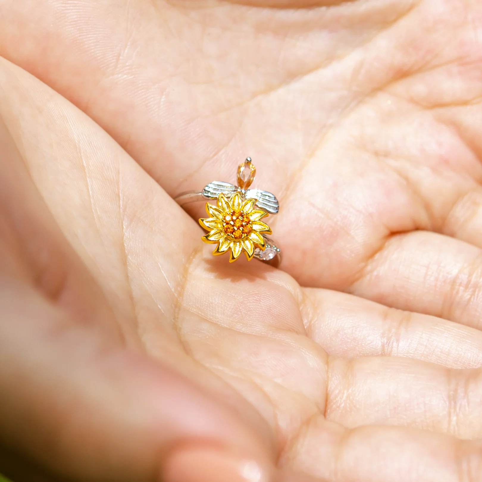 CalmingBloom™ | Solros roterande anti-ångest ring - Image 7