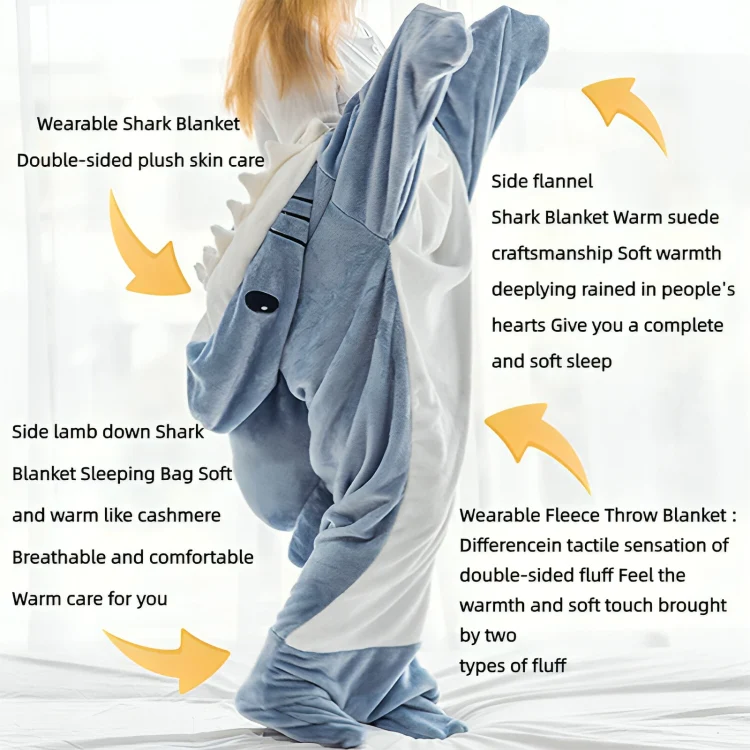 CozyFin™ | Sharkie mysig och bäras av filt - Image 2