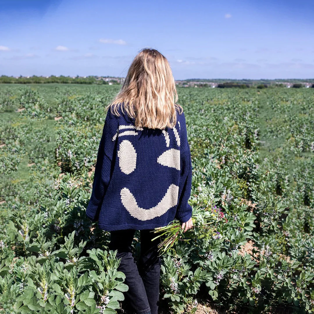 CozyJoy™ | Gladlynt smiley överdimensionerad tröja - Image 3