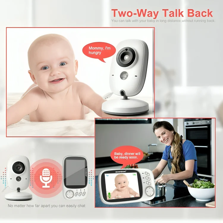 CradleView™ | Trådlös babymonitor med LCD-display och 2-vägs ljudsamtal - Image 3