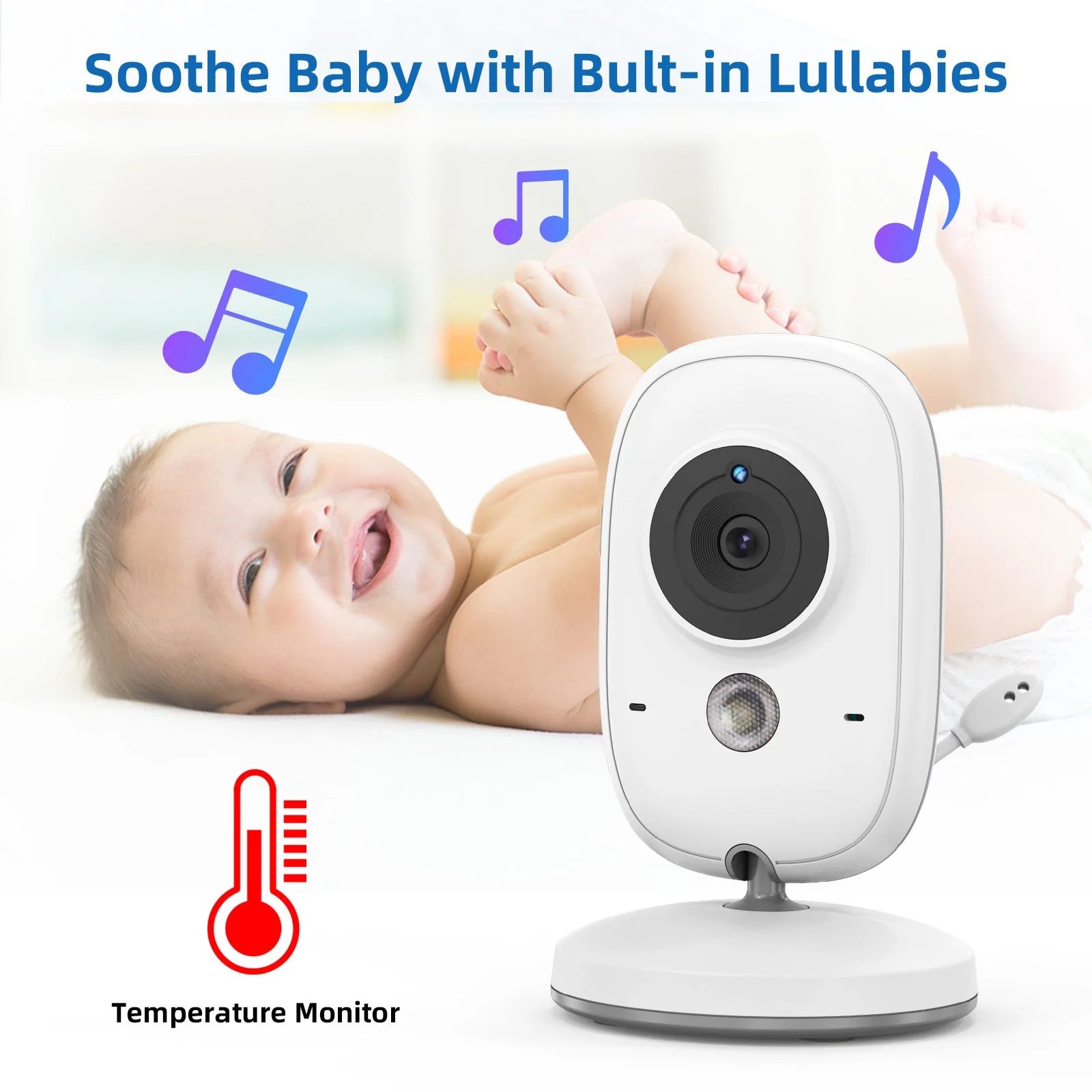 CradleView™ | Trådlös babymonitor med LCD-display och 2-vägs ljudsamtal - Image 4