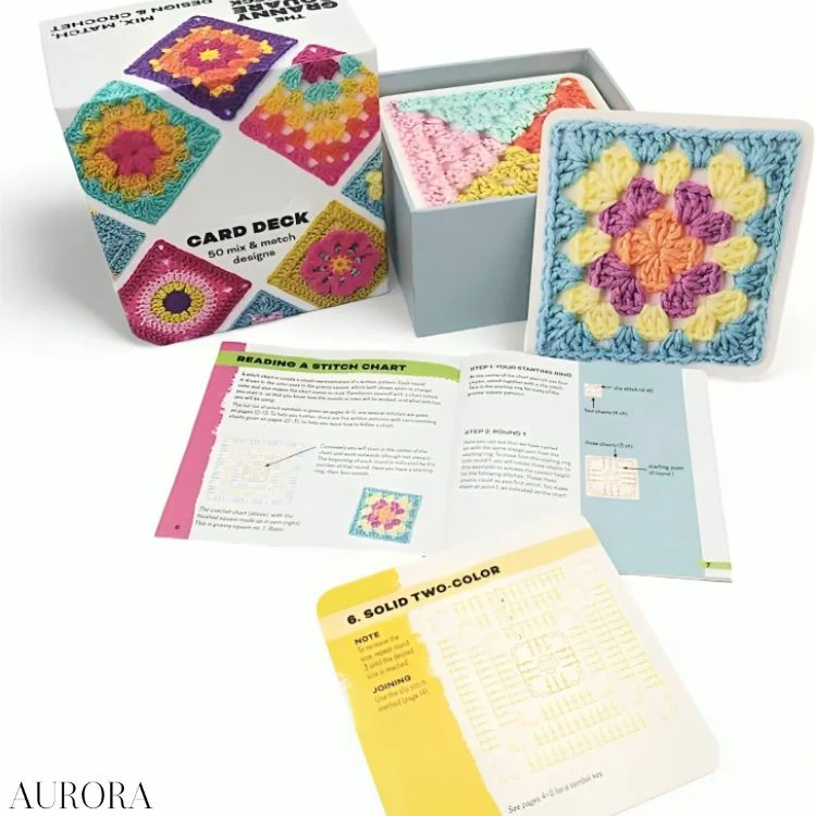TILLFÄLLIGT 50% RABATT | CrochetDeck™ | Broderigarn stickmönster kort set - Image 10