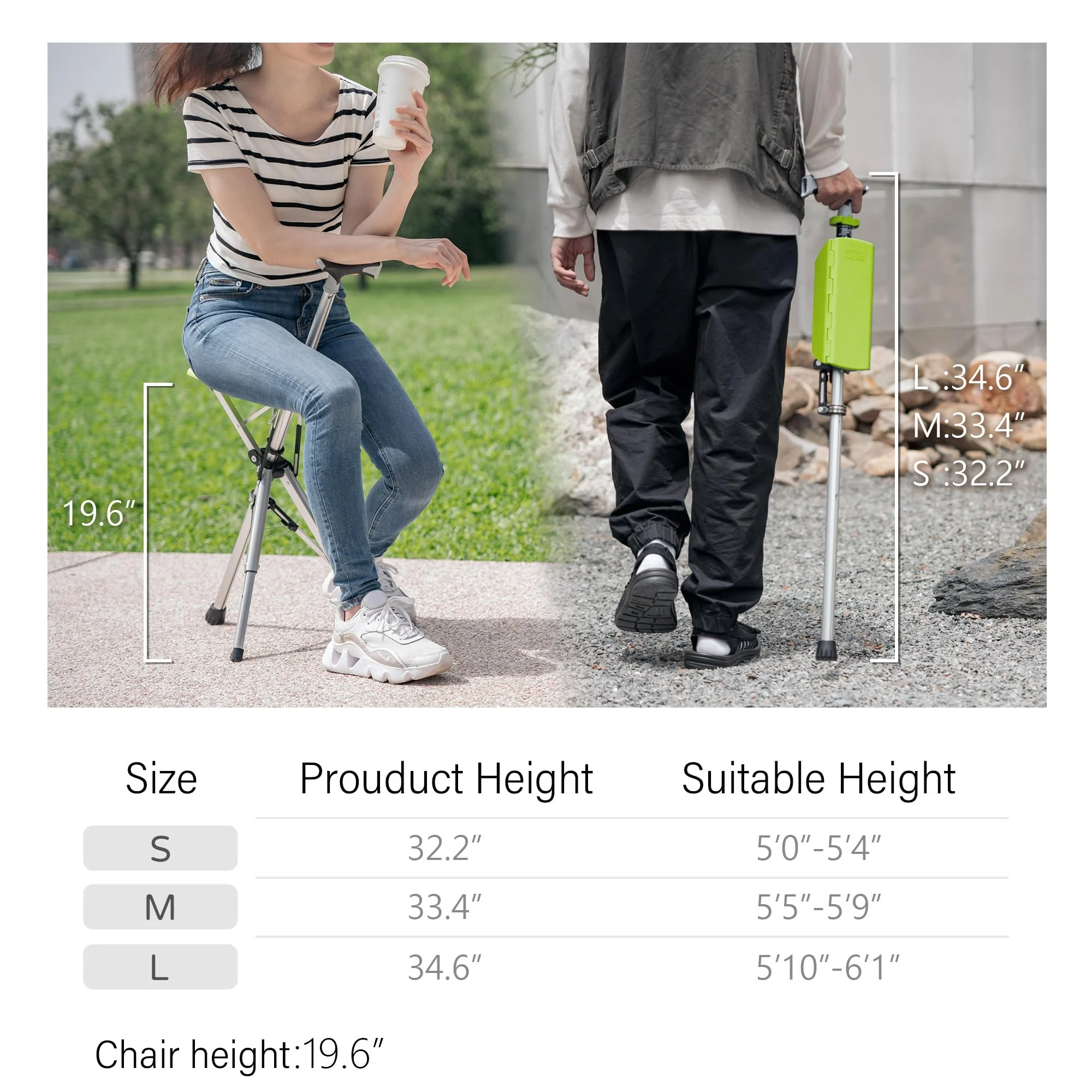 CrutchSeat™ | Hopfällbar kryckpall för äldre - Image 5