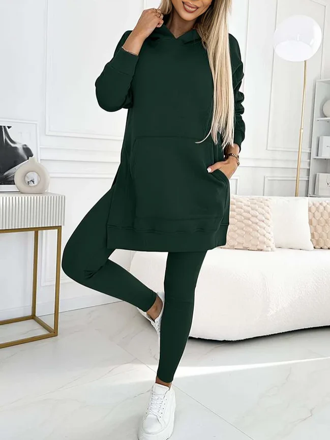 TILLFÄLLIGT 50% RABATT | Fiorella™ | Chic huvtröja och leggings 2-delat set - Image 11