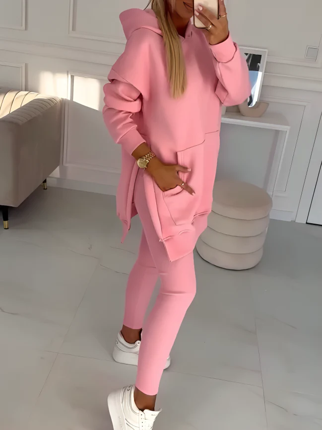 TILLFÄLLIGT 50% RABATT | Fiorella™ | Chic huvtröja och leggings 2-delat set - Image 7