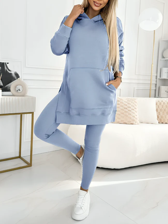 TILLFÄLLIGT 50% RABATT | Fiorella™ | Chic huvtröja och leggings 2-delat set - Image 8