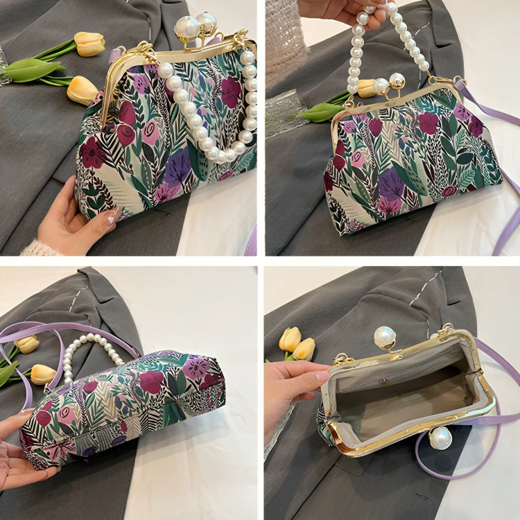 FleurLuxe™ | Vintage blomsterbroderad handväska - Image 2