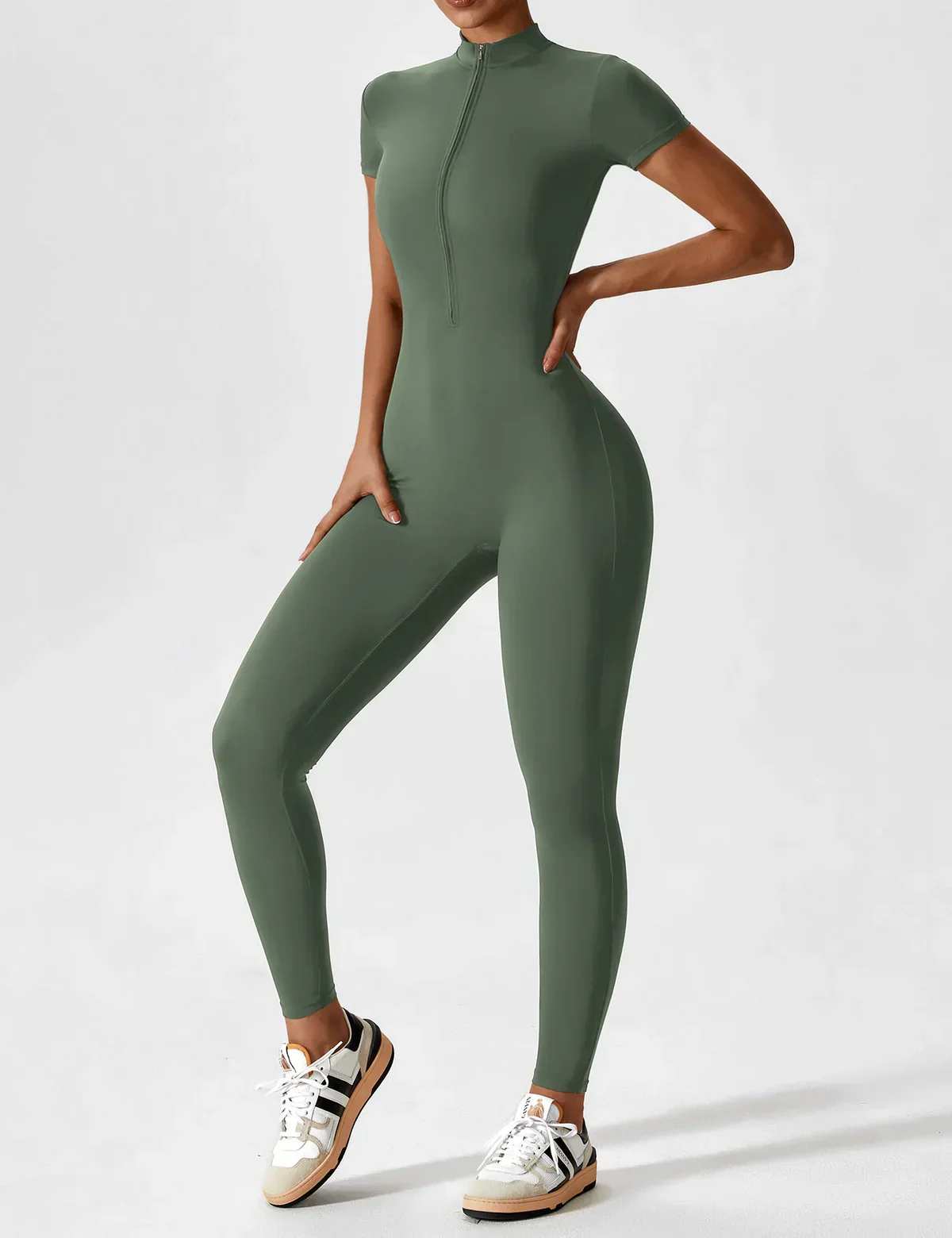 FlexiSuit™ | Yoga träningsoverall med dragkedja - Image 10