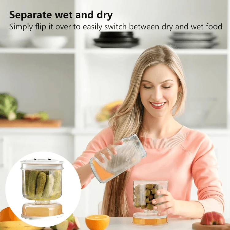 TILLFÄLLIGT 50% RABATT | FlipJar™ | Gurk- Och Olivburk Med Sil - Image 2