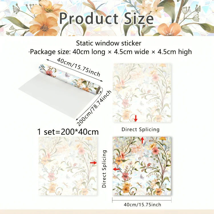 FloraShade™ | Blomstermönster fönsterklistermärke - Image 7