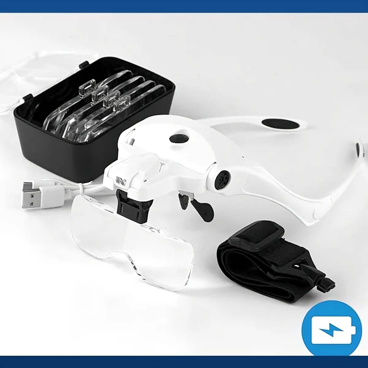 FocusLens™ | Förstoringsglas pannband med LED-lampa - Image 8