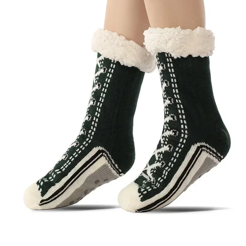 TILLFÄLLIGT 50% RABATT | FuzzySole™ | Vintervarma, plyschfodrade, halkfria toffelstrumpor - Image 5