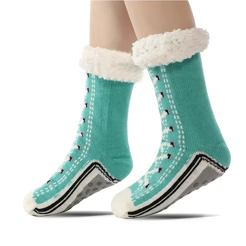 TILLFÄLLIGT 50% RABATT | FuzzySole™ | Vintervarma, plyschfodrade, halkfria toffelstrumpor - Image 7