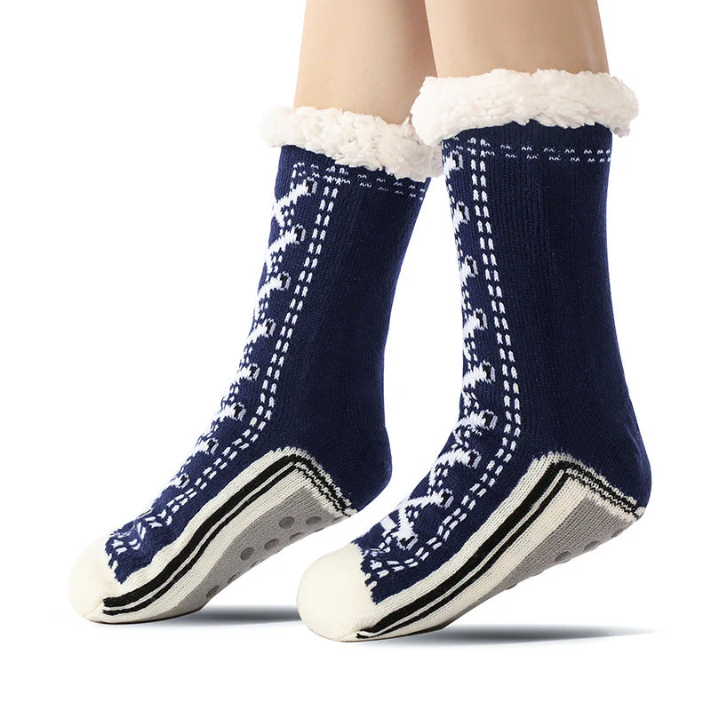 TILLFÄLLIGT 50% RABATT | FuzzySole™ | Vintervarma, plyschfodrade, halkfria toffelstrumpor - Image 8