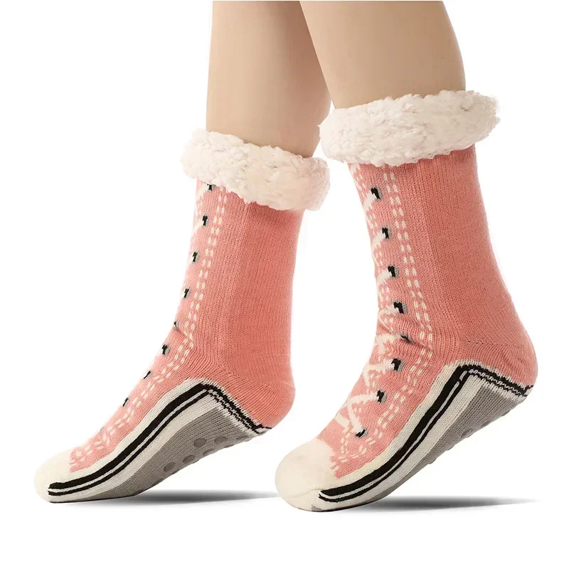 TILLFÄLLIGT 50% RABATT | FuzzySole™ | Vintervarma, plyschfodrade, halkfria toffelstrumpor - Image 9