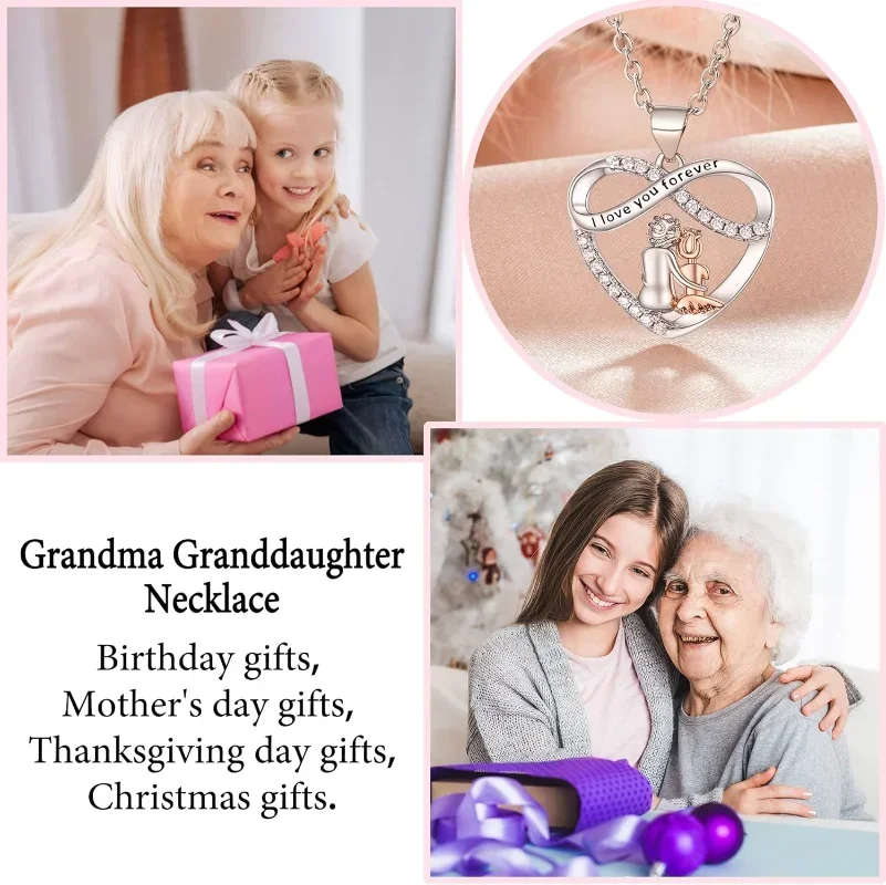 GrandDazzle™ | Halsband med kärleksfullt hjärta till barnbarn - Image 2
