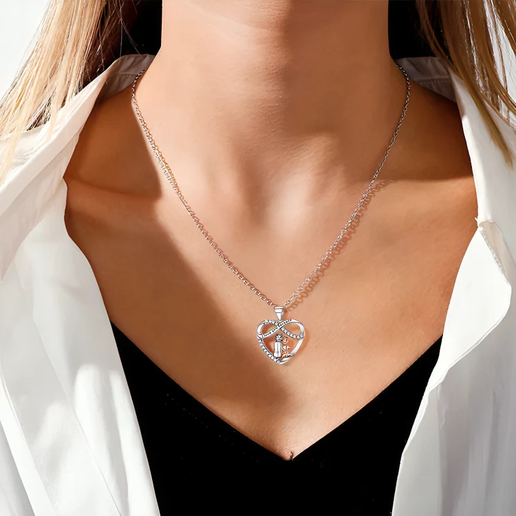 GrandDazzle™ | Halsband med kärleksfullt hjärta till barnbarn - Image 3