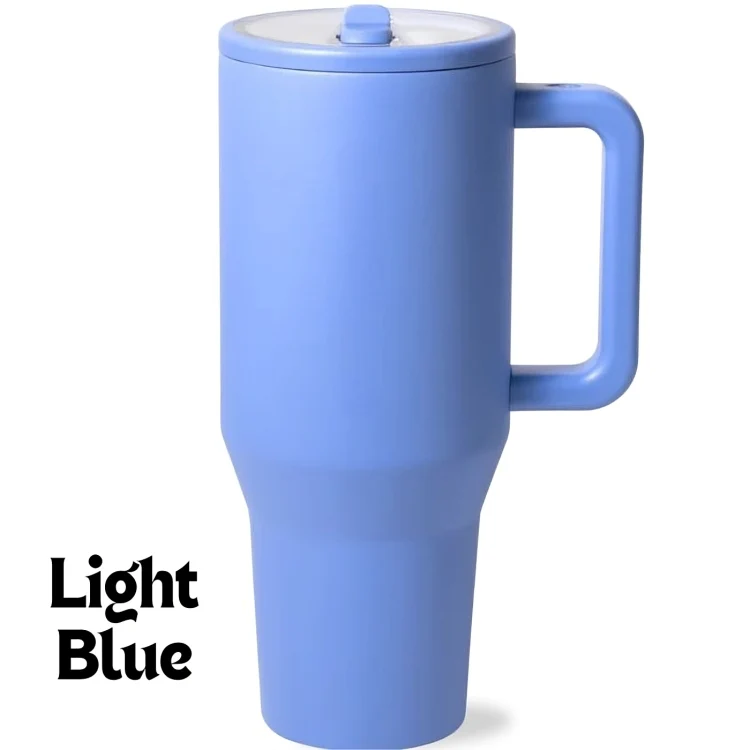 HydroMax™ | 40-oz isolerad drickmugg med handtag och nedfällbart gummisugrör - Image 14