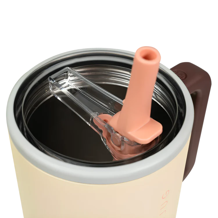 HydroMax™ | 40-oz isolerad drickmugg med handtag och nedfällbart gummisugrör - Image 4