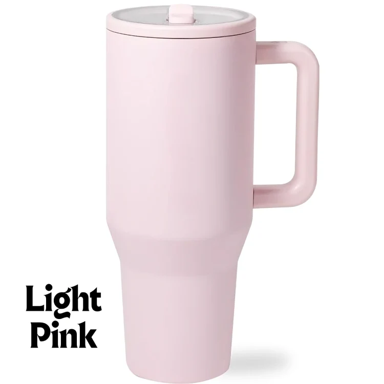 HydroMax™ | 40-oz isolerad drickmugg med handtag och nedfällbart gummisugrör - Image 8