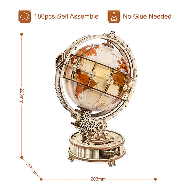 TILLFÄLLIGT 50% RABATT | IllumiGlobe™ | Glödande 3D-glob pussel lampa - Image 6