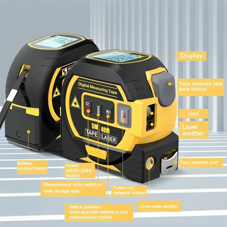 TILLFÄLLIGT 50% RABATT | InfraTape™ | 3-i-1 Precisionslaser-måttband - Image 8