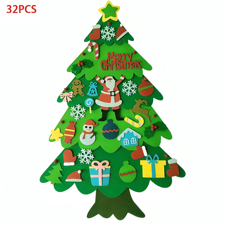 TILLFÄLLIGT 50% RABATT | JollyTree™ | DIY filt julgran för barn - Image 8