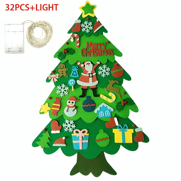 TILLFÄLLIGT 50% RABATT | JollyTree™ | DIY filt julgran för barn - Image 9
