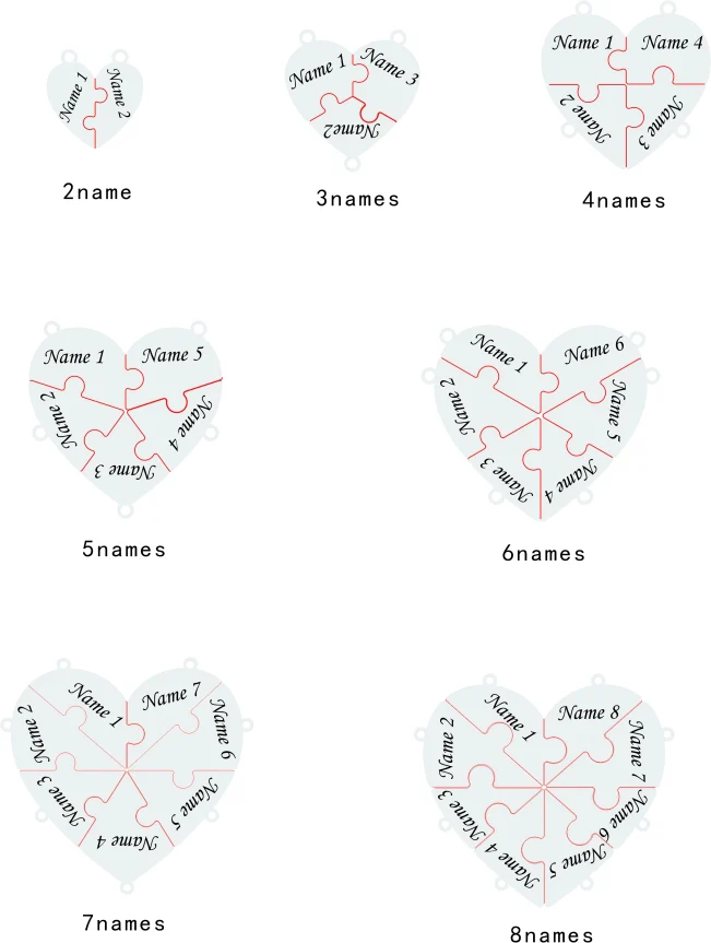 LoveFragment™ | Personligt hjärtpusselhalsband - Image 9