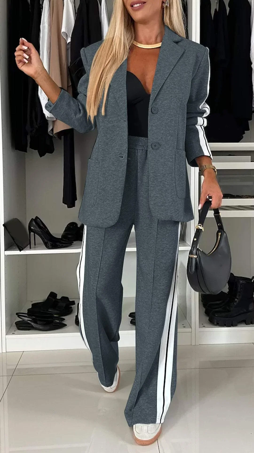 TILLFÄLLIGT 50% RABATT | Lysandra™ | Snyggt set med blazer och byxor - Image 4