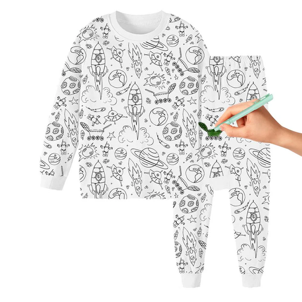 TILLFÄLLIGT 50% RABATT | PaintJammies™ | Färgläggningspyjamas för barn - Image 7