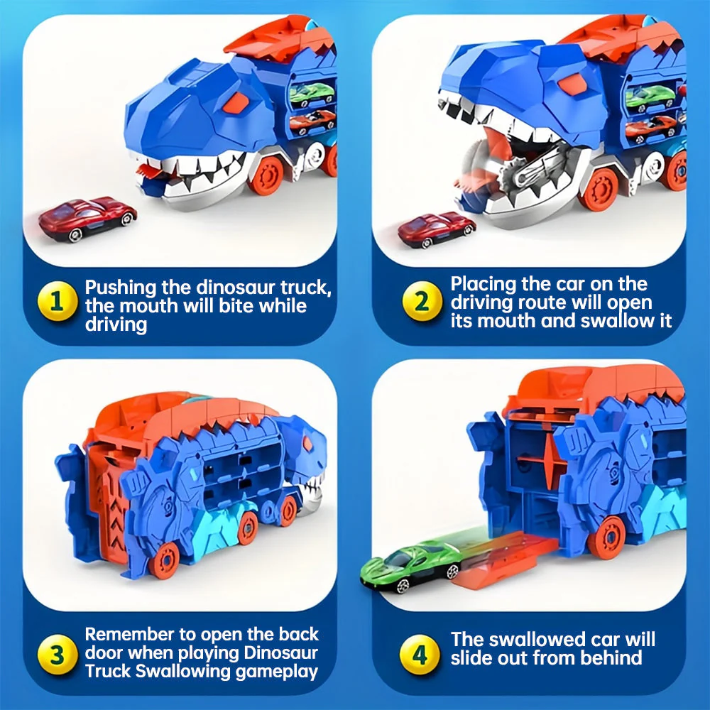 RacerRex™ | Dinosaurietransportbil med hopfällbar rutschkana - Image 3