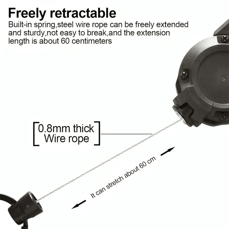 RetraClip™ | Taktisk vajerkabel nyckelring - Image 7
