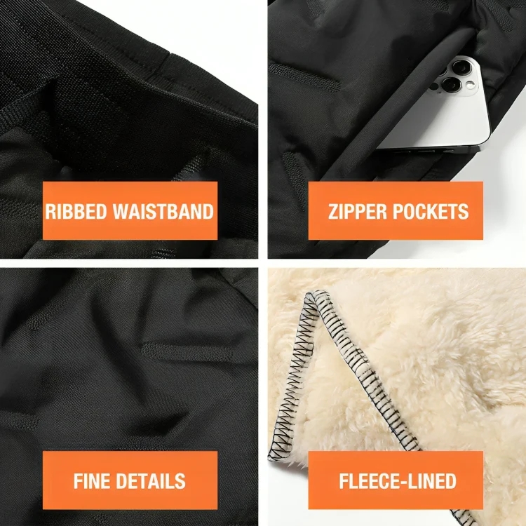 TILLFÄLLIGT 50% RABATT | Rowan™ | Vattentäta unisex termobyxor med fleecefoder - Image 2