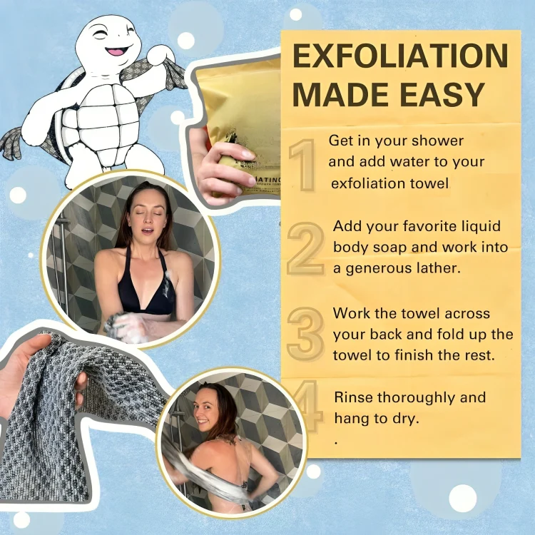 ScrubGlow™ | Antibakteriell, exfolierande duschhandduk - Image 4