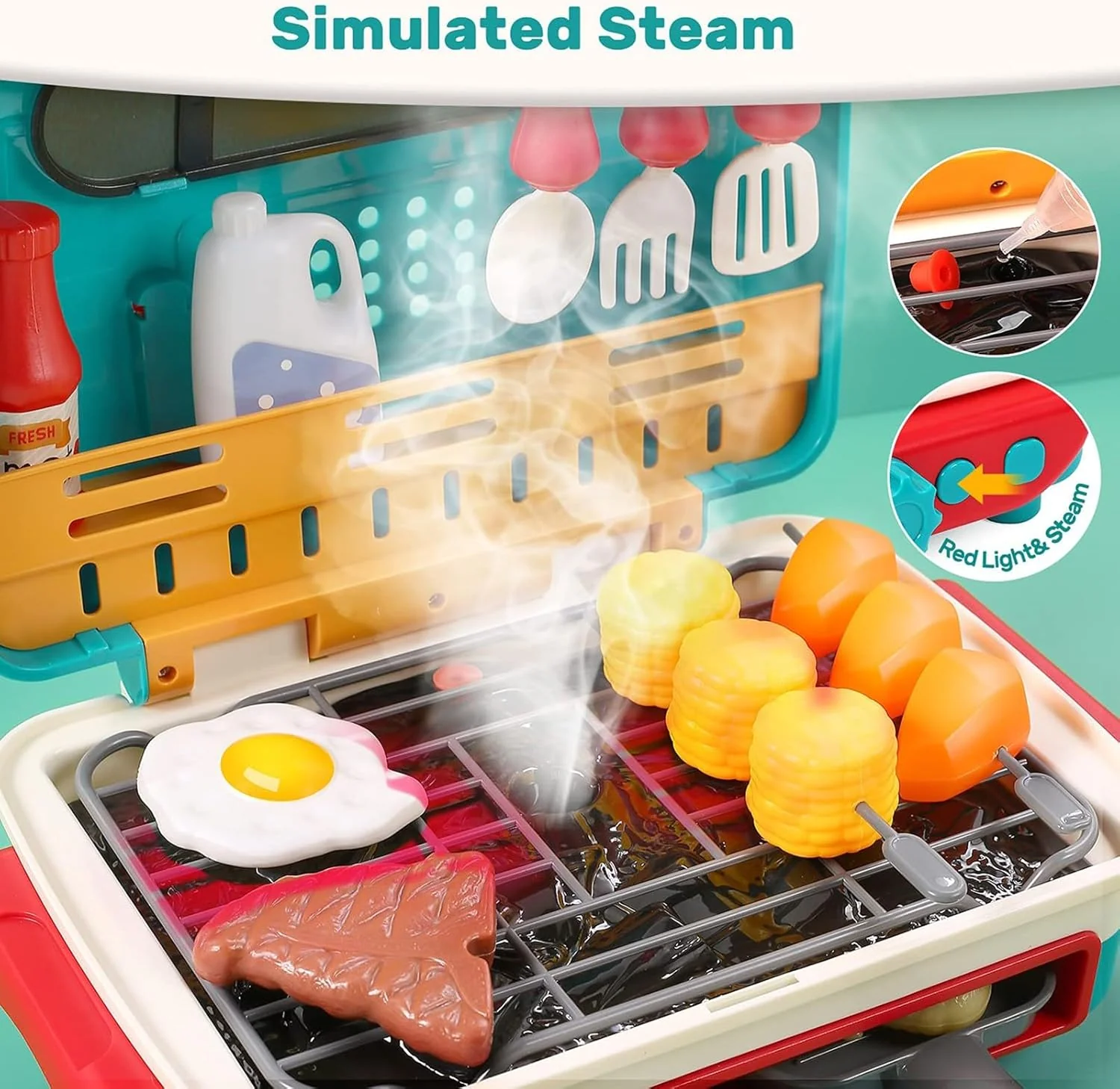 SizzlePlay™ | BBQ simulering grill leksak - Image 3
