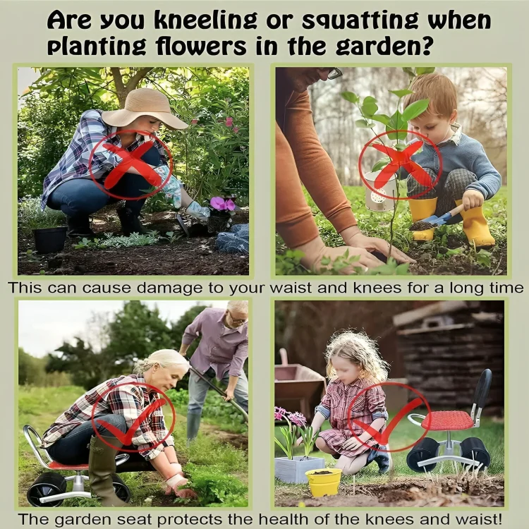 TILLFÄLLIGT 50% RABATT | SpinnySeat™ | 360° ergonomisk trädgårdspall - Image 2