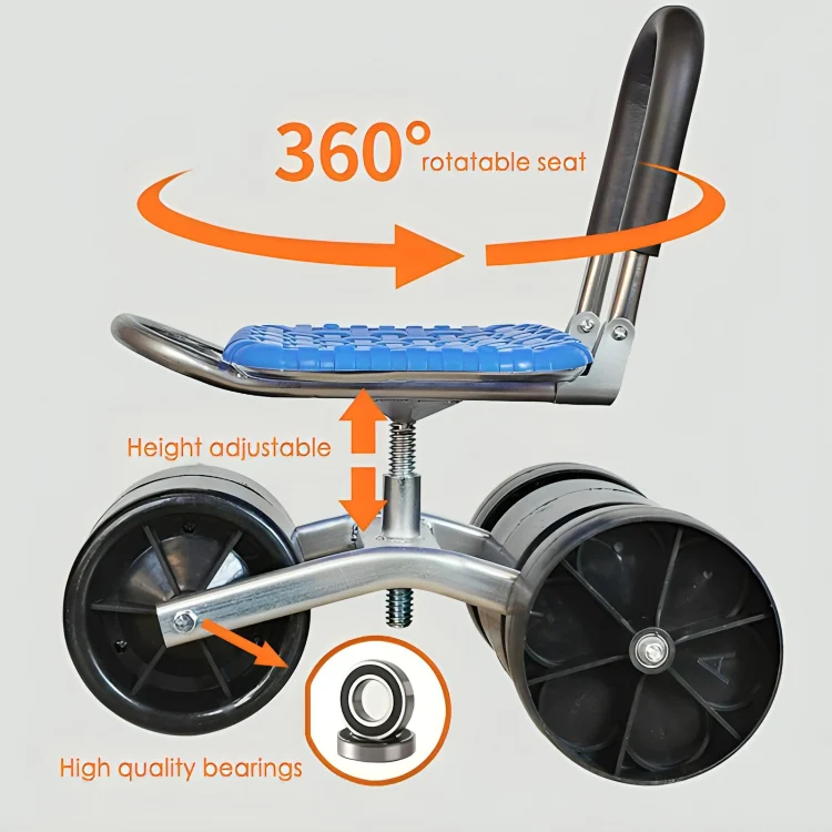TILLFÄLLIGT 50% RABATT | SpinnySeat™ | 360° ergonomisk trädgårdspall - Image 6