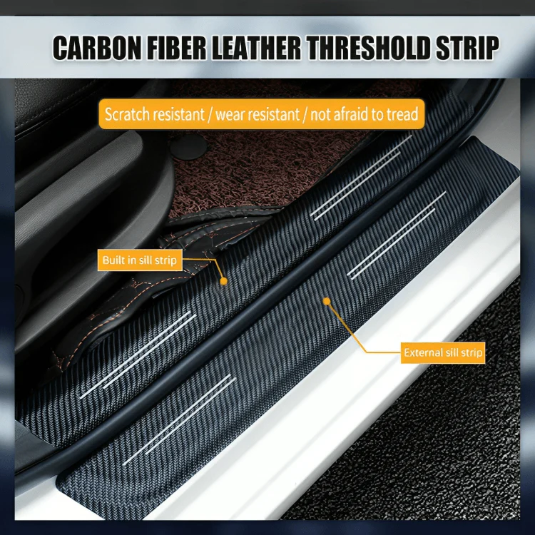 StepGuard™ | Kolfiber bil dörrtröskel skyddsdekal - Image 8