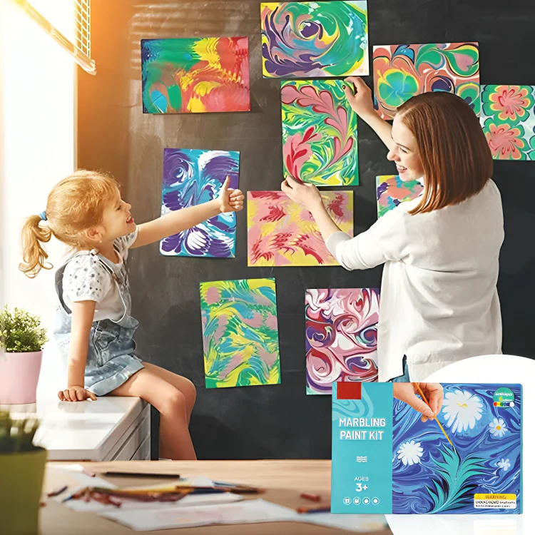 TILLFÄLLIGT 50% RABATT | SwirlArt™ | Vatten marmorering målning set - Image 3