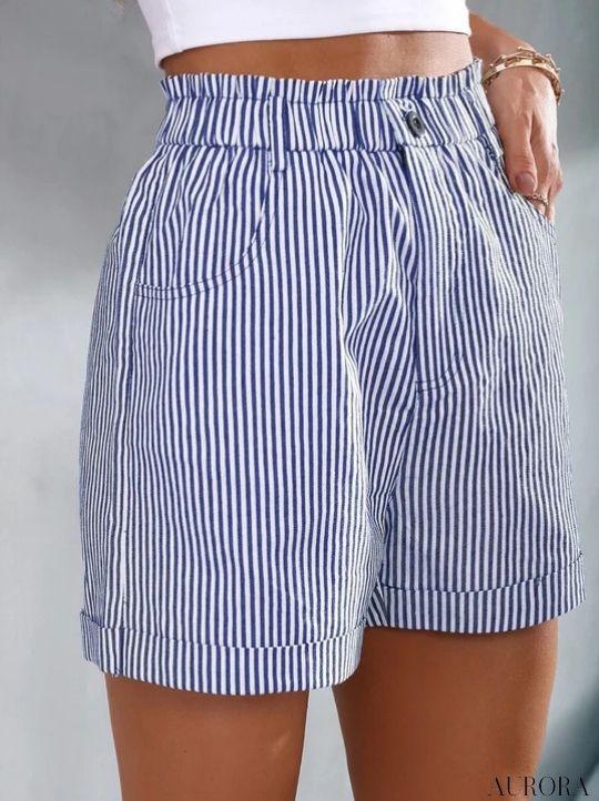 Tanya™ - Lösa, avslappnade randiga shorts - Image 3
